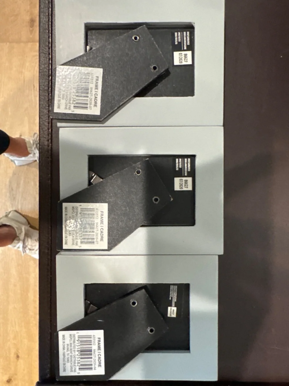 NWT Set of 3 grey picture frames 2x3 inches